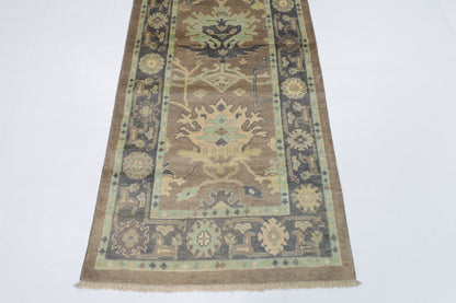 83 x 305 cm | Oushak Afghan Tribal Hand Knotted Veg Dye Wool Runner