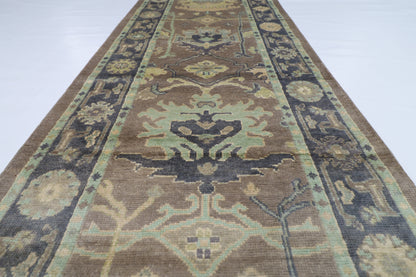 83 x 305 cm | Oushak Afghan Tribal Hand Knotted Veg Dye Wool Runner