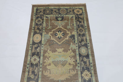 83 x 305 cm | Oushak Afghan Tribal Hand Knotted Veg Dye Wool Runner