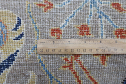 81 x 397 cm | Birds Afghan Tribal Hand Knotted Veg Dye Wool Runner