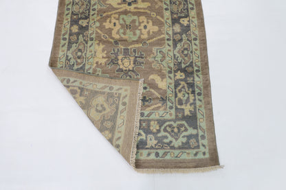 80 x 306 cm | Oushak Afghan Tribal Hand Knotted Veg Dye Wool Runner
