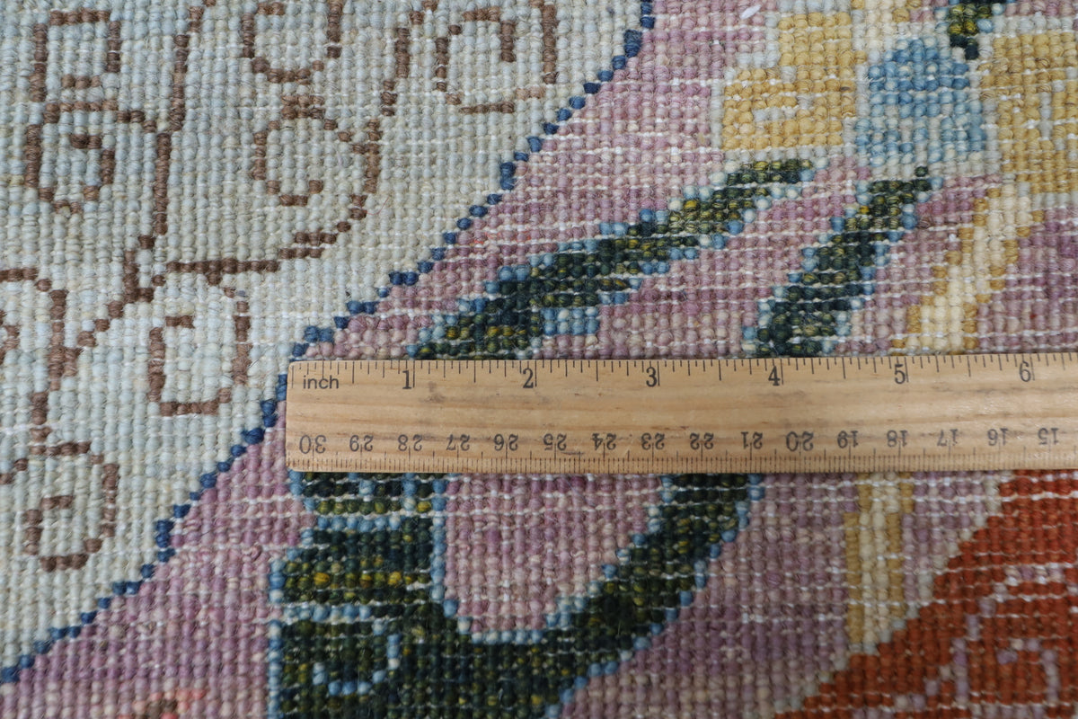 156 x 451 cm | Oversize kawros Pink Design Hand Knotted Wool Afghan Carpet