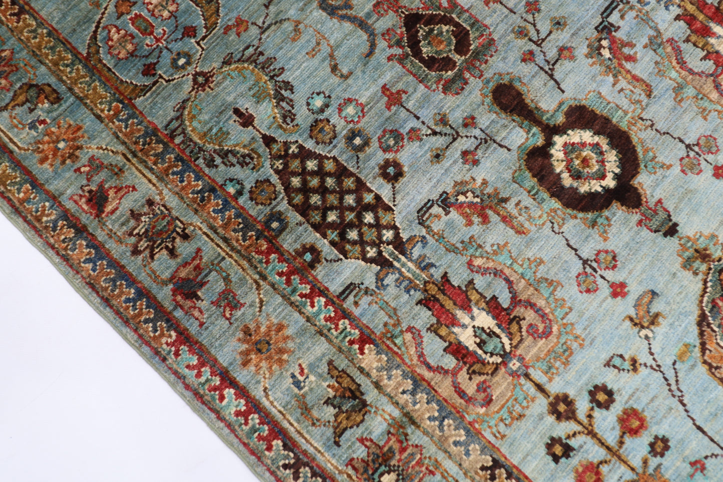 103 x 151 cm | Oriental Gray Area Rug Afghan Hand Knotted Veg dye Wool carpet