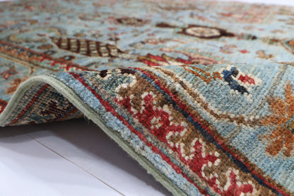103 x 151 cm | Oriental Gray Area Rug Afghan Hand Knotted Veg dye Wool carpet