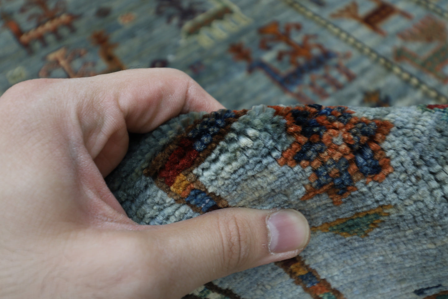 85 x 298 cm | Animal Afghan Tribal Hand Knotted Veg Dye Wool Runner