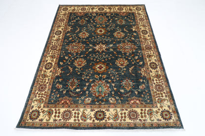 150 x 194 cm | Zeigler Afghan Tribal Hand Knotted Veg Dye Wool Carpet