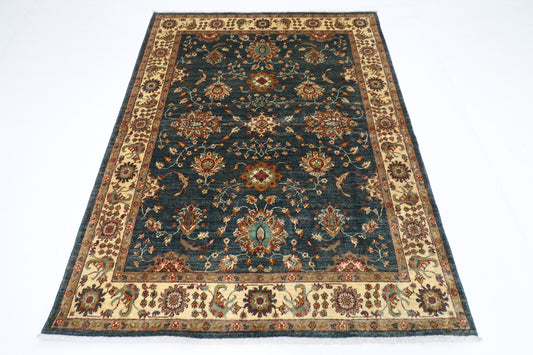 150 x 194 cm | Zeigler Afghan Tribal Hand Knotted Veg Dye Wool Carpet