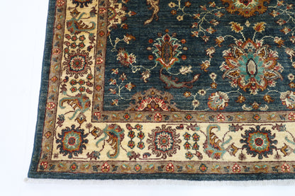150 x 194 cm | Zeigler Afghan Tribal Hand Knotted Veg Dye Wool Carpet