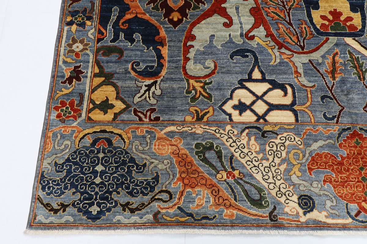 250 x 299 cm | Kawros Design Hand Knotted Wool Afghan Carpet