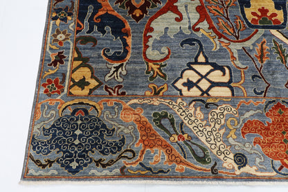 250 x 299 cm | Kawros Design Hand Knotted Wool Afghan Carpet
