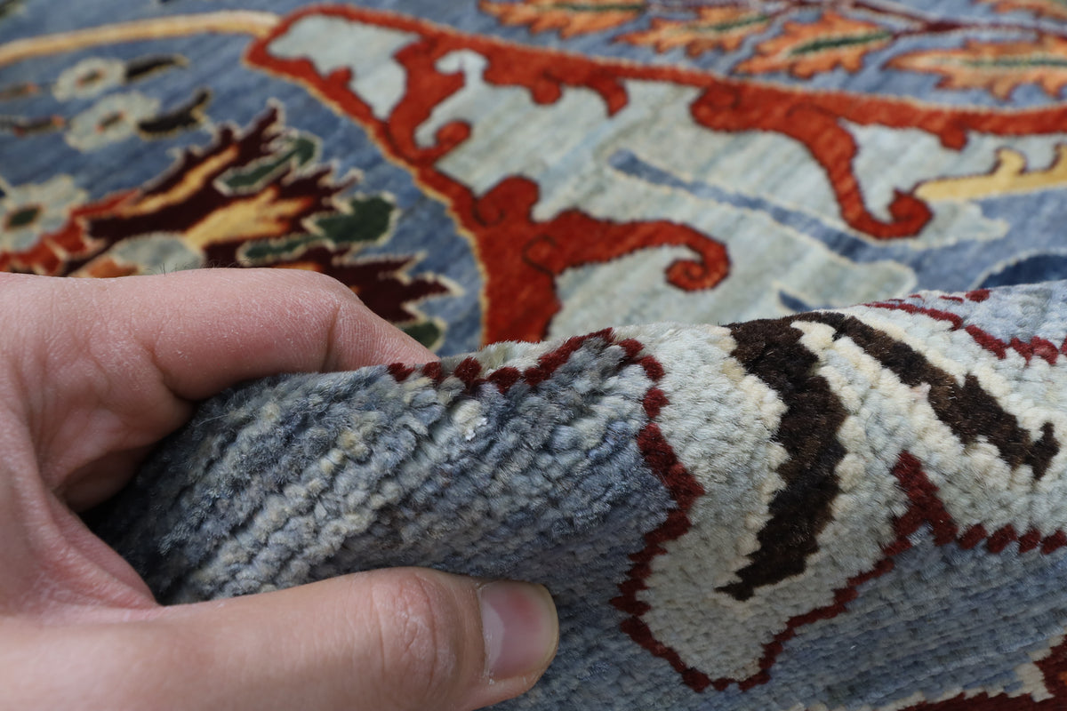 250 x 299 cm | Kawros Design Hand Knotted Wool Afghan Carpet