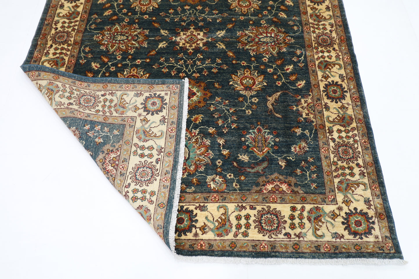 150 x 194 cm | Zeigler Afghan Tribal Hand Knotted Veg Dye Wool Carpet