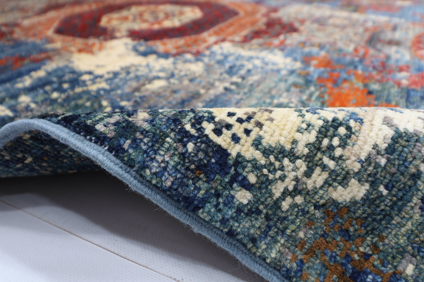105 x 150 cm | Oriental Abstract Area Rug Afghan Hand Knotted Veg dye Wool carpet