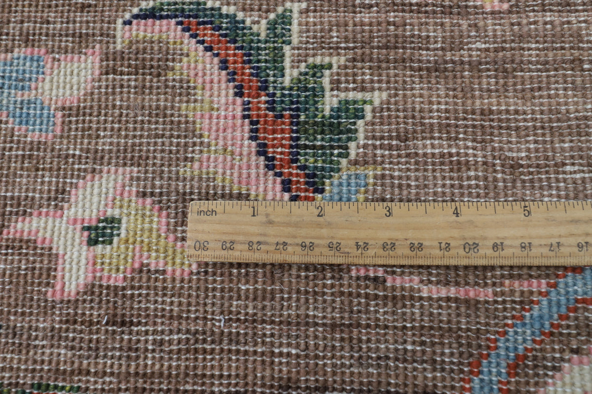 299 x 423 cm | Suzani Brown Design Hand Knotted Wool Afghan Carpet