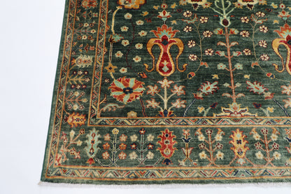 150 x 202 cm | Sultani Afghan Tribal Hand Knotted Veg Dye Wool Carpet