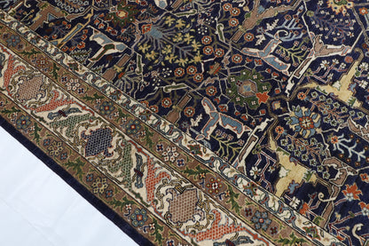 278 x 358 cm | Bidjar Blue Design Hand Knotted Wool Afghan Carpet