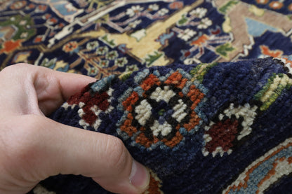 278 x 358 cm | Bidjar Blue Design Hand Knotted Wool Afghan Carpet