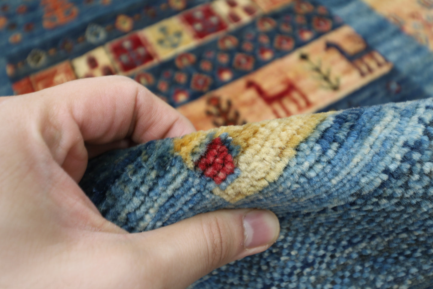 80 x 291 cm | Animal Afghan Tribal Hand Knotted Veg Dye Wool Runner