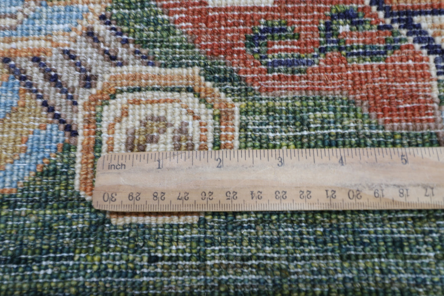 100 x 152 cm | Oriental Dargon Green Area Rug Afghan Hand Knotted Veg dye Wool carpet