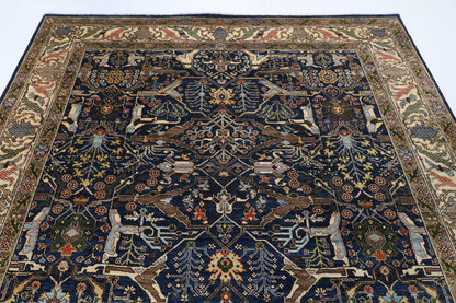 250 x 300 cm | Bidjar Blue Design Hand Knotted Wool Afghan Carpet