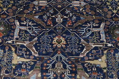 250 x 300 cm | Bidjar Blue Design Hand Knotted Wool Afghan Carpet