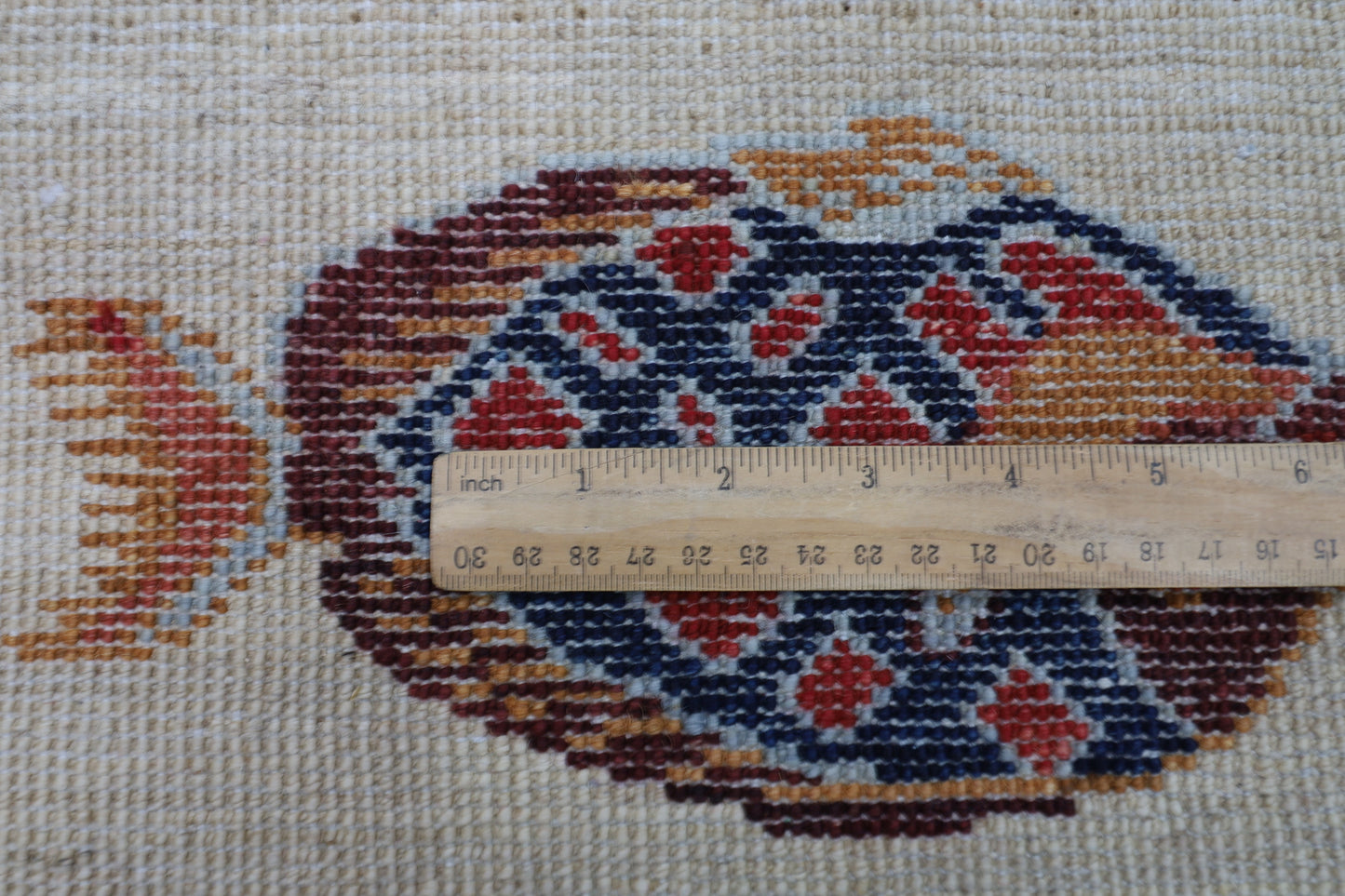 83 x 236 cm | Fish Party Afghan Tribal Hand Knotted Veg Dye Wool Runner