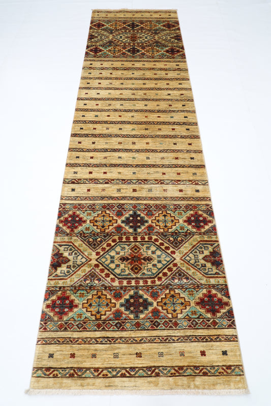 83 x 300 cm | Khorjun Afghan Tribal Hand Knotted Veg Dye Wool Runner
