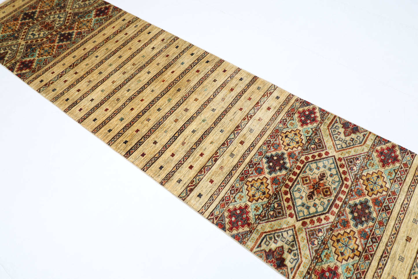 83 x 300 cm | Khorjun Afghan Tribal Hand Knotted Veg Dye Wool Runner