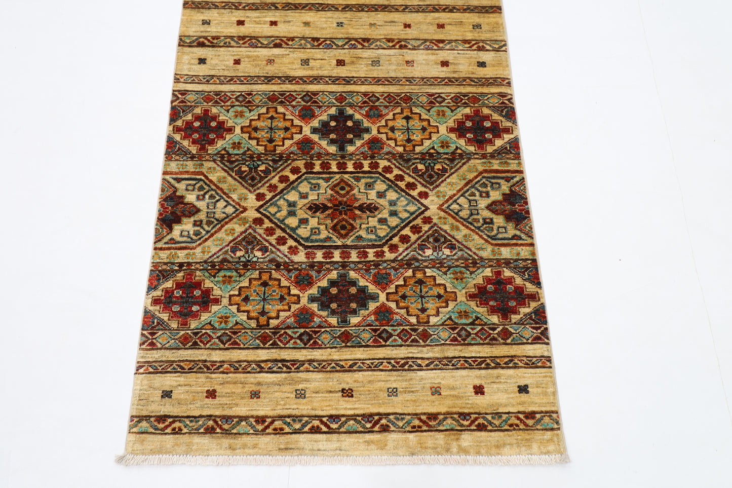 83 x 300 cm | Khorjun Afghan Tribal Hand Knotted Veg Dye Wool Runner