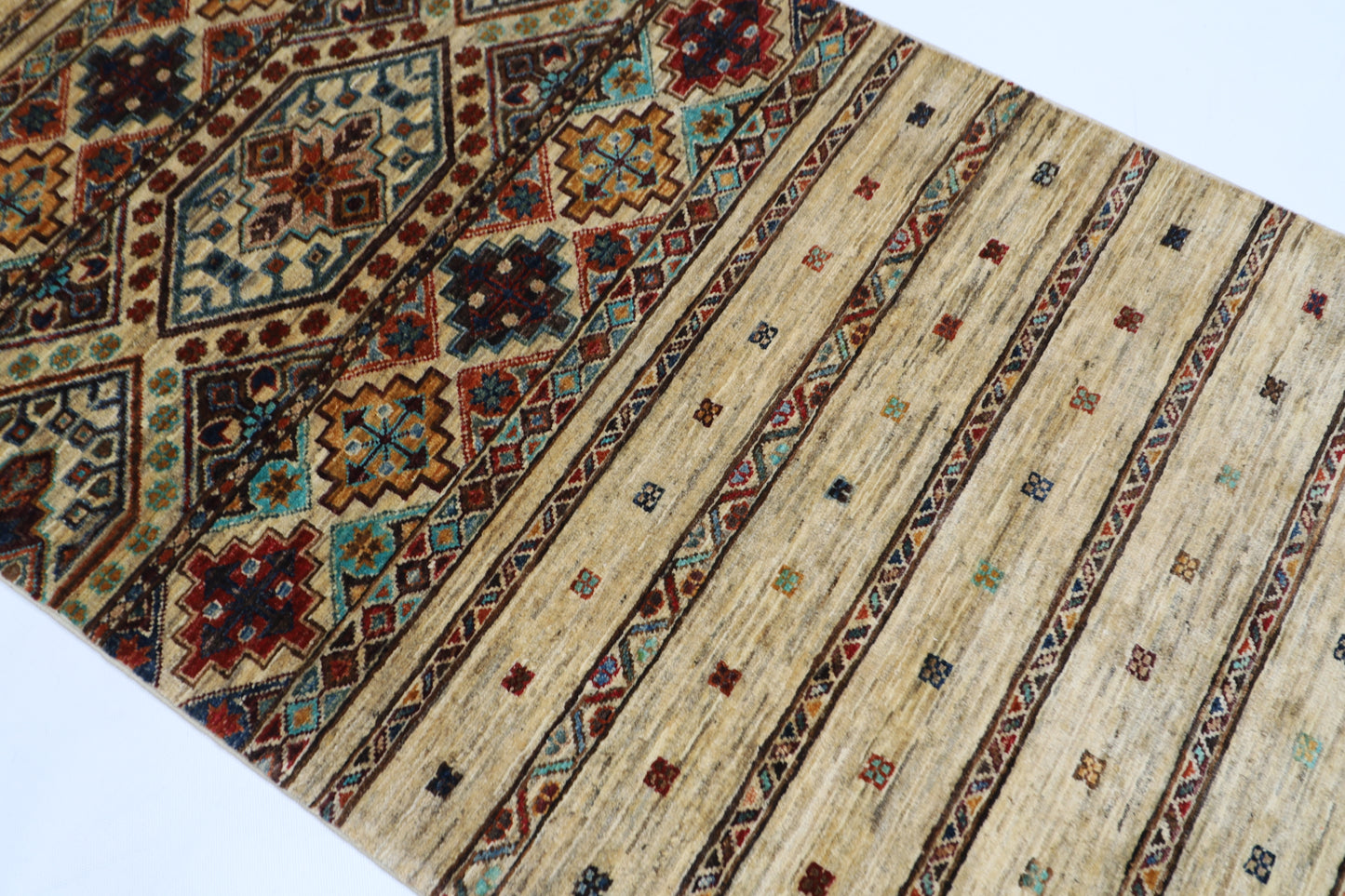 83 x 300 cm | Khorjun Afghan Tribal Hand Knotted Veg Dye Wool Runner