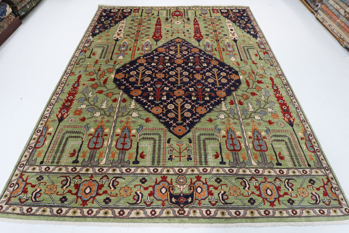 248 x 298 cm | Tree of life Design Hand Knotted Wool Afghan Carpet