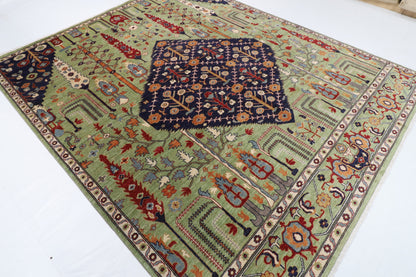 248 x 298 cm | Tree of life Design Hand Knotted Wool Afghan Carpet