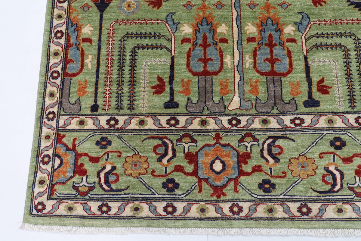 248 x 298 cm | Tree of life Design Hand Knotted Wool Afghan Carpet