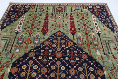 248 x 298 cm | Tree of life Design Hand Knotted Wool Afghan Carpet