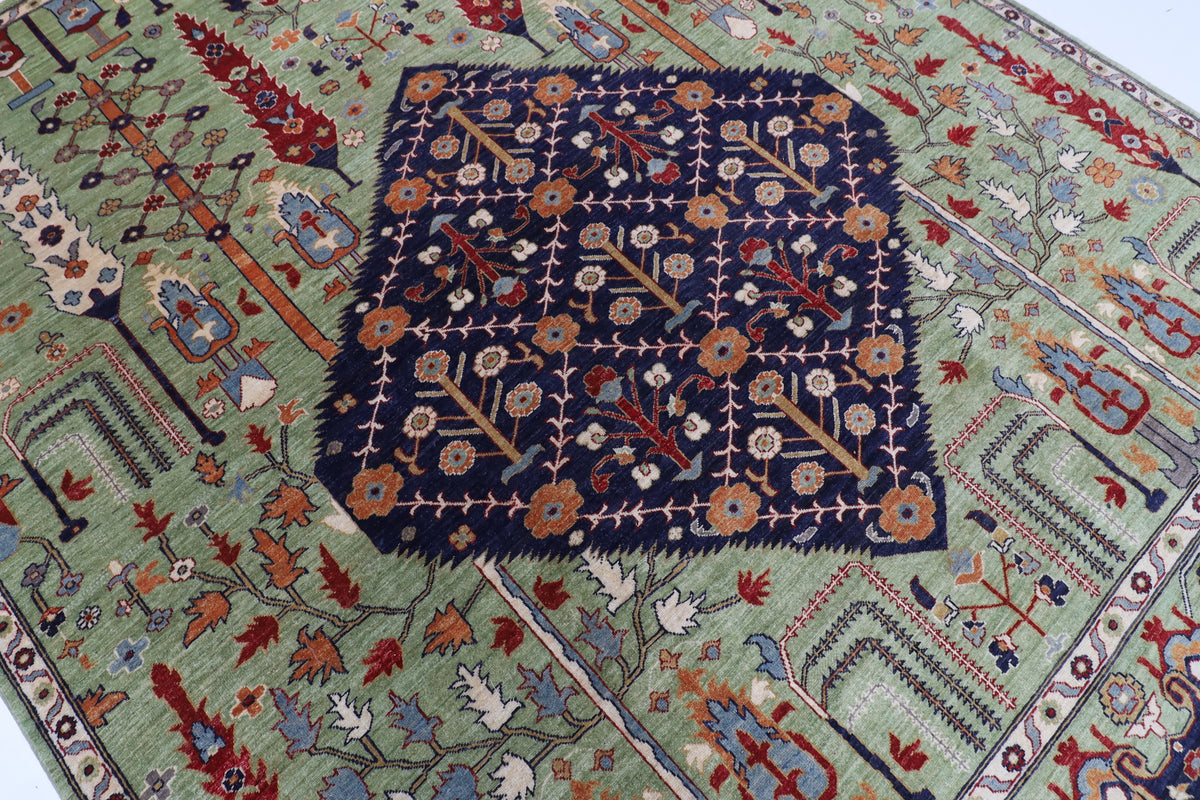 248 x 298 cm | Tree of life Design Hand Knotted Wool Afghan Carpet