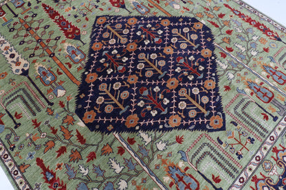 248 x 298 cm | Tree of life Design Hand Knotted Wool Afghan Carpet