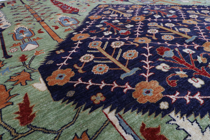 248 x 298 cm | Tree of life Design Hand Knotted Wool Afghan Carpet