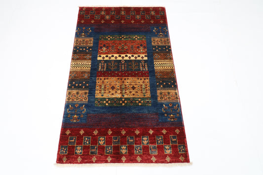 80 x 136 cm | Afghan Tribal Hand Knotted Veg Dye Wool Carpet