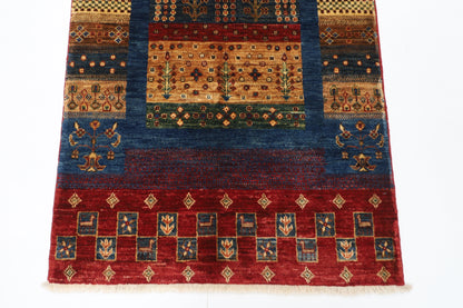 80 x 136 cm | Afghan Tribal Hand Knotted Veg Dye Wool Carpet