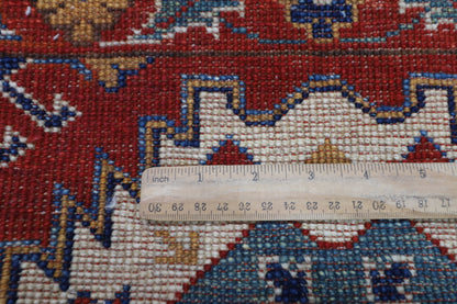 63 x 180 cm | Oriental Waziri Red Runner Rug Afghan Hand Knotted Veg dye Wool carpet