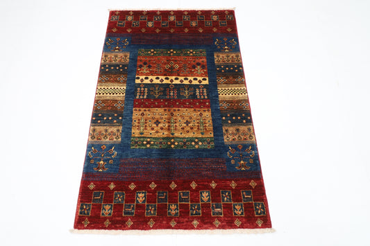 83 x 136 cm | Gabbeh Afghan Tribal Hand Knotted Veg Dye Wool Carpet