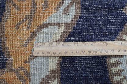 92 x 151 cm | Oriental Tiger Blue Area Rug Afghan Hand Knotted Veg dye Wool carpet