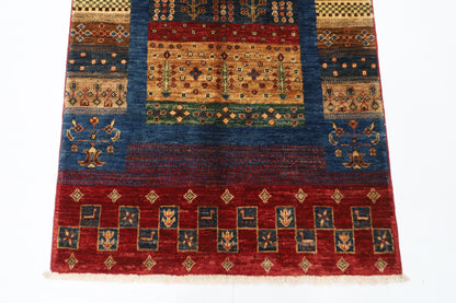83 x 136 cm | Gabbeh Afghan Tribal Hand Knotted Veg Dye Wool Carpet