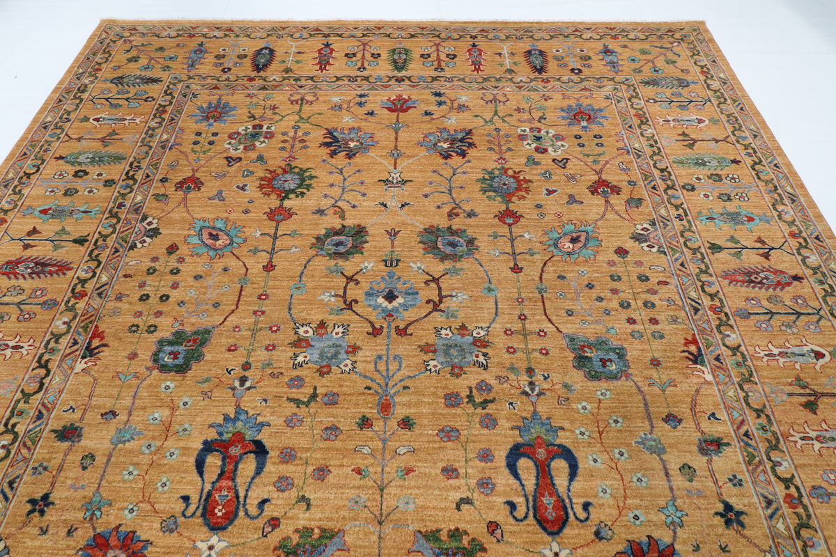 272 x 368 cm | Sultani Design Hand Knotted Wool Afghan Carpet