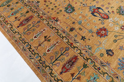 272 x 368 cm | Sultani Design Hand Knotted Wool Afghan Carpet