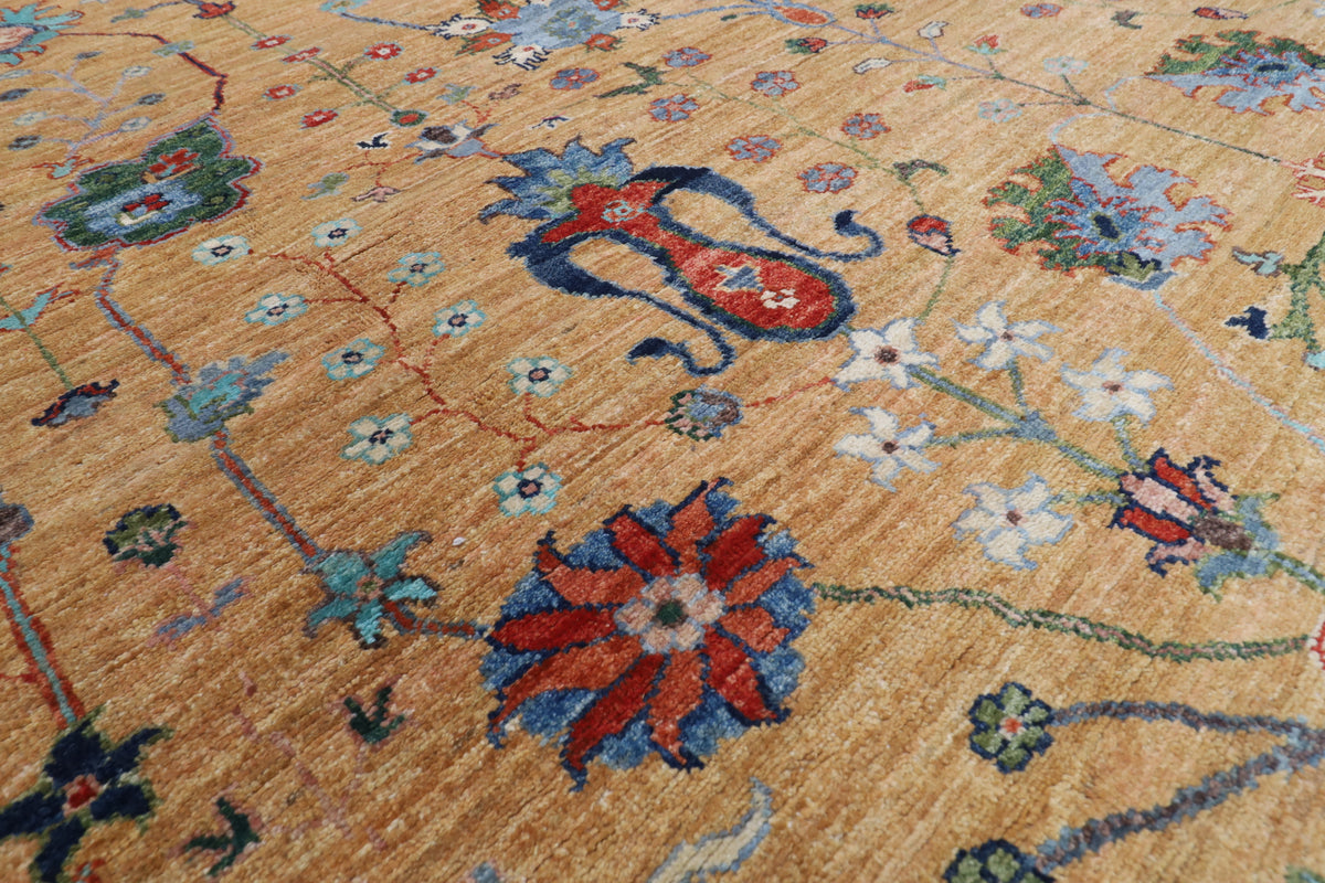 272 x 368 cm | Sultani Design Hand Knotted Wool Afghan Carpet