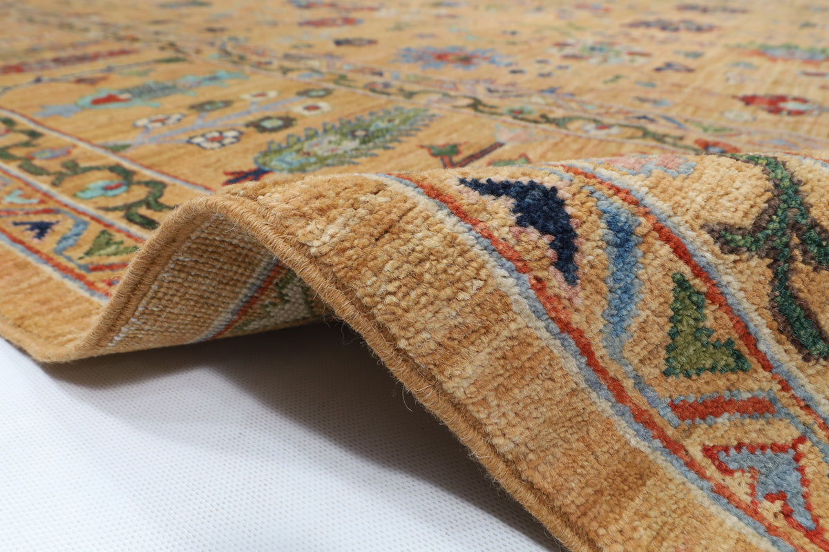 272 x 368 cm | Sultani Design Hand Knotted Wool Afghan Carpet