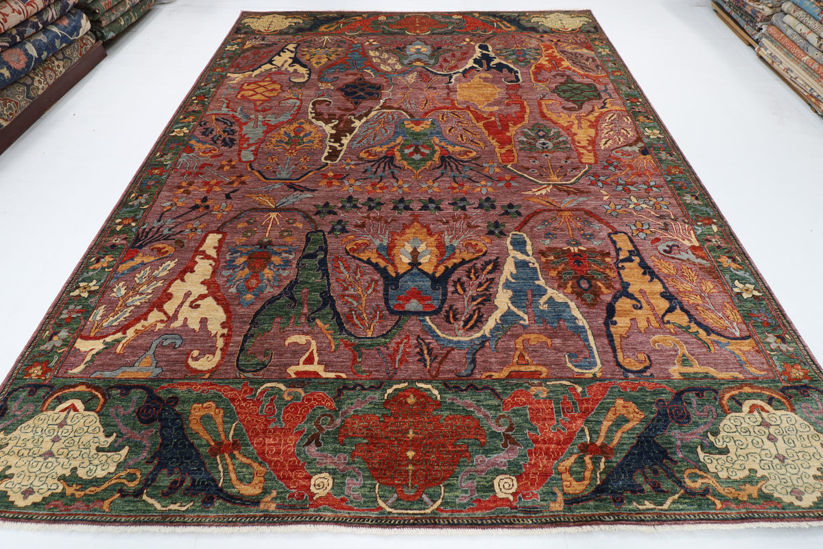 278 x 355 cm | Kawros Design Hand Knotted Wool Afghan Carpet