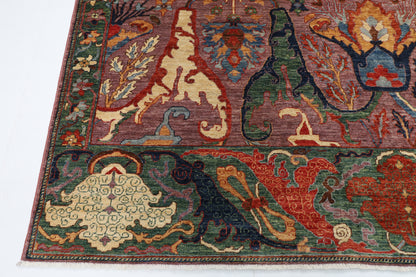 278 x 355 cm | Kawros Design Hand Knotted Wool Afghan Carpet