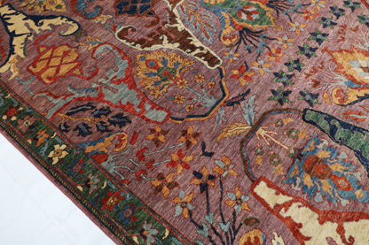 278 x 355 cm | Kawros Design Hand Knotted Wool Afghan Carpet